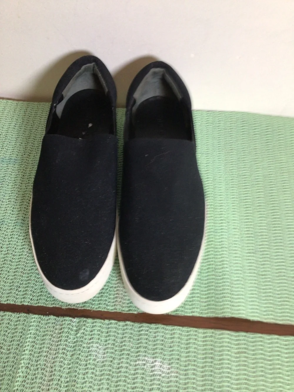 Vince fabric and rubber sole slip on platform shoes SZ US 12M /Euro 43